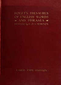 Cover of Roget's Thesaurus — A Closer Reading