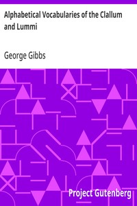 Cover of Alphabetical Vocabularies of the Clallum and Lummi — Reading Notes