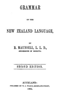 Cover of Grammar of the New Zealand language (2nd edition) — Inside the Classic