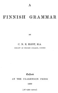 Cover of A Finnish Grammar — Themes and Context
