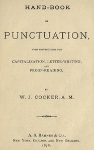 Cover of Hand-book of punctuation — Conte...