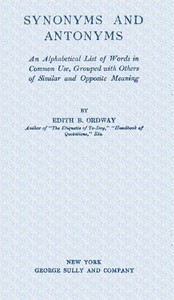 Cover of Synonyms and antonyms — Reading ...