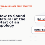 How to Sound Natural at the Start of an Apology Message Reply