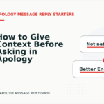 How to Give Context Before Asking in Apology Message Reply English