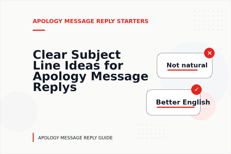 Clear Subject Line Ideas for Apology Message Replys Clear Subject Line Ideas for Apology Message Replys