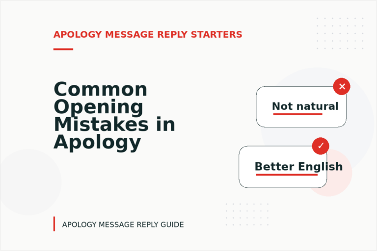 Common Opening Mistakes in Apology Message Replys Common Opening Mistakes in Apology Message Replys