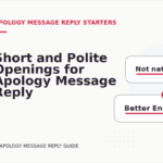 Short and Polite Openings for Apology Message Reply English