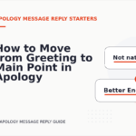 How to Move from Greeting to Main Point in Apology Message Reply English