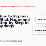 How to Explain What Happened Step by Step in Apology Message Reply English