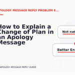 How to Explain a Change of Plan in an Apology Message Reply
