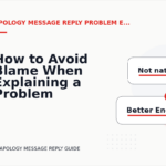 How to Avoid Blame When Explaining a Problem in Apology Message Reply English