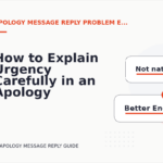 How to Explain Urgency Carefully in an Apology Message Reply