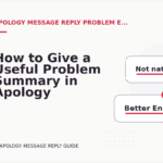 How to Give a Useful Problem Summary in Apology Message Reply English