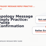 Apology Message Reply Practice: Polite Confirmation Examples