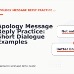 Apology Message Reply Practice: Short Dialogue Examples