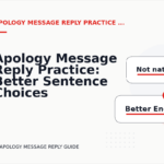 Apology Message Reply Practice: Better Sentence Choices