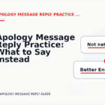 Apology Message Reply Practice: What to Say Instead