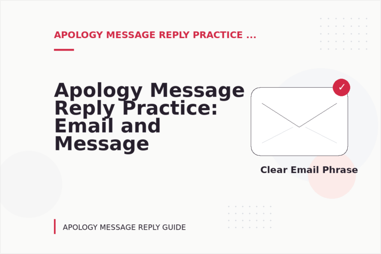 Apology Message Reply Practice: Email and Message Examples Apology Message Reply Practice: Email and Message Examples