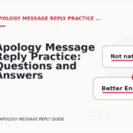 Apology Message Reply Practice: Questions and Answers