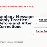 Apology Message Reply Practice: Before and After Corrections
