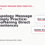 Apology Message Reply Practice: Softening Direct Sentences